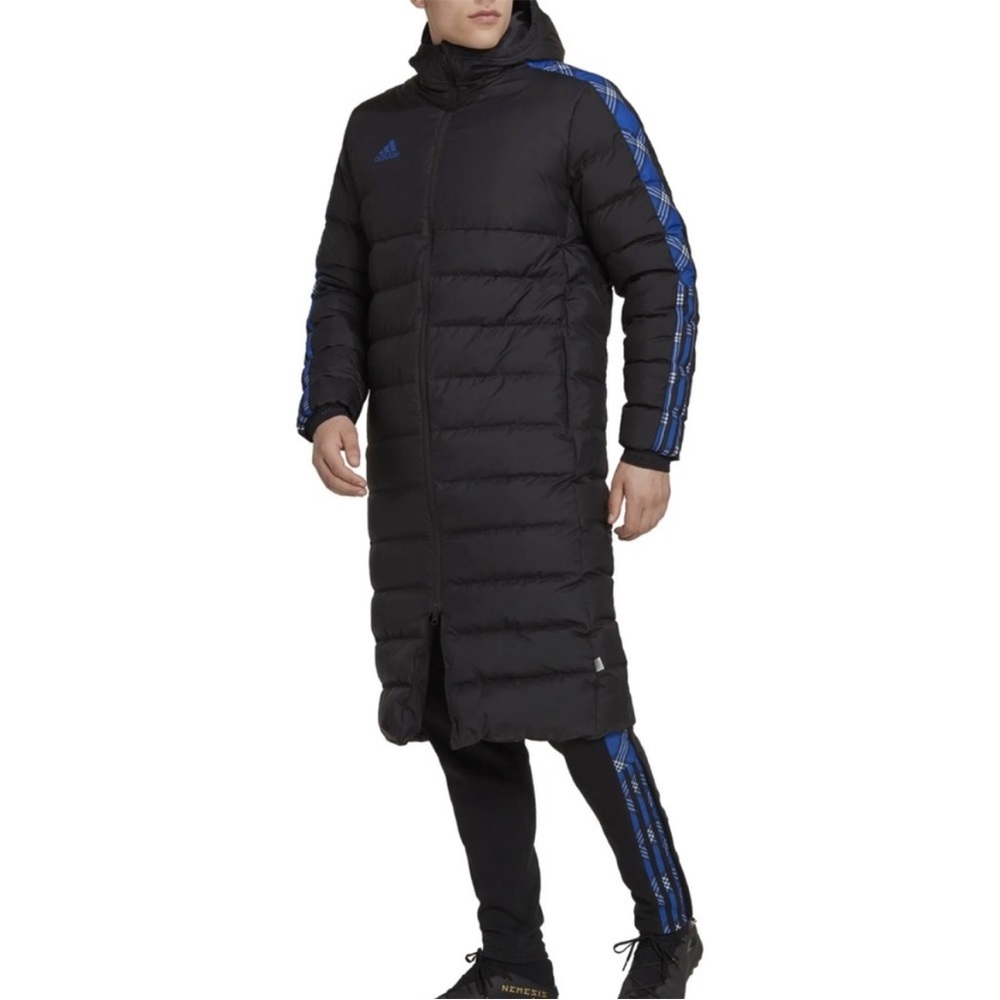 Adidas Tiro Long Down Coat Jacket Men Soccer Sz S